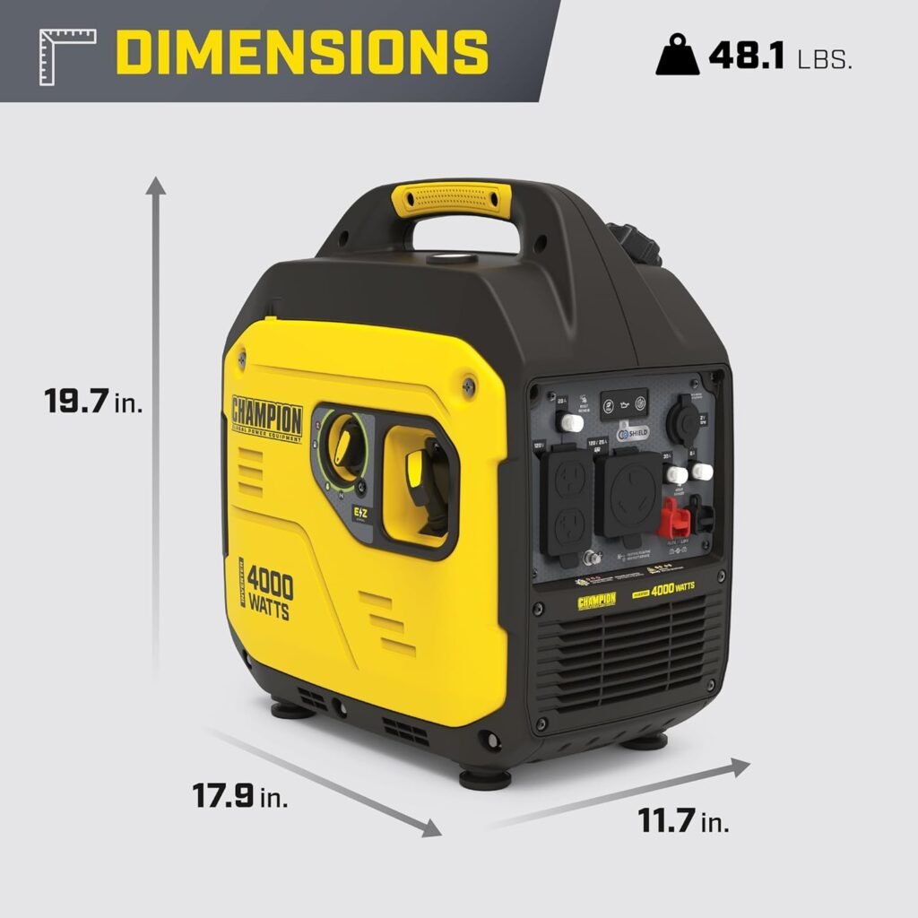 Champion Power Equipment 4000-Watt RV Ready Portable Inverter Generator with Quiet Technology and Year Warranty