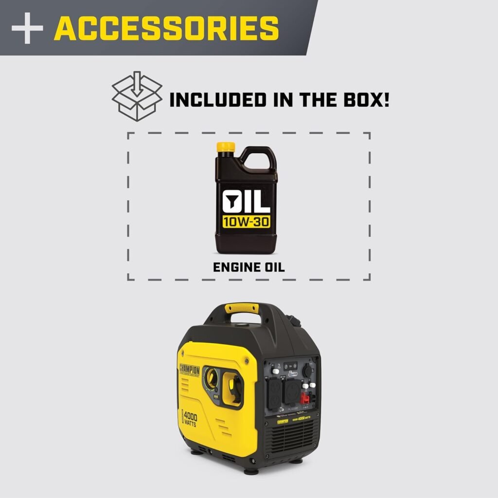 Champion Power Equipment 4000-Watt RV Ready Portable Inverter Generator with Quiet Technology and Year Warranty