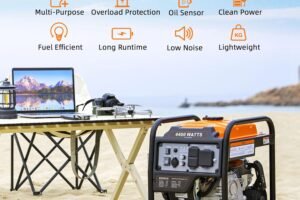 Oxseryn 4400-Watts Inverter Generator, Open Frame Generator Gas Powered, Emergency Home Backup, RV Ready 30A Outlet, EPA Compliment
