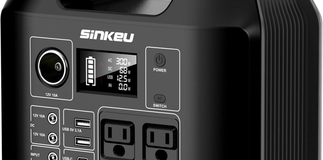 SinKeu Solar Generator with Panels Included – 300W Portable Power Station with 40W Solar Panel