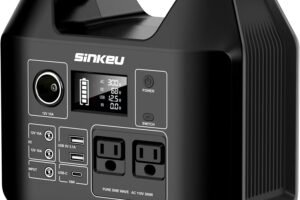 SinKeu Solar Generator with Panels Included – 300W Portable Power Station with 40W Solar Panel
