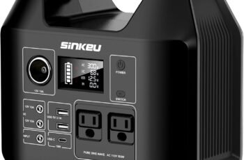 SinKeu Solar Generator with Panels Included – 300W Portable Power Station with 40W Solar Panel