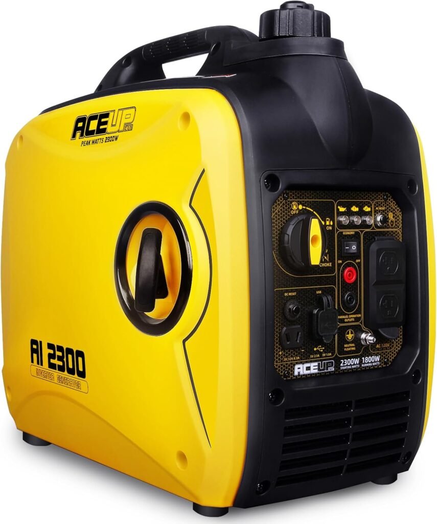 Aceup Energy Watt Portable Inverter Generator 149cc, Gas Quiet Generator for Home, RV-Ready, EPA Compliant