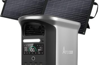 AMPACE Andes 1500 Power Station 2400W Solar Generator with 100W Solar Panel