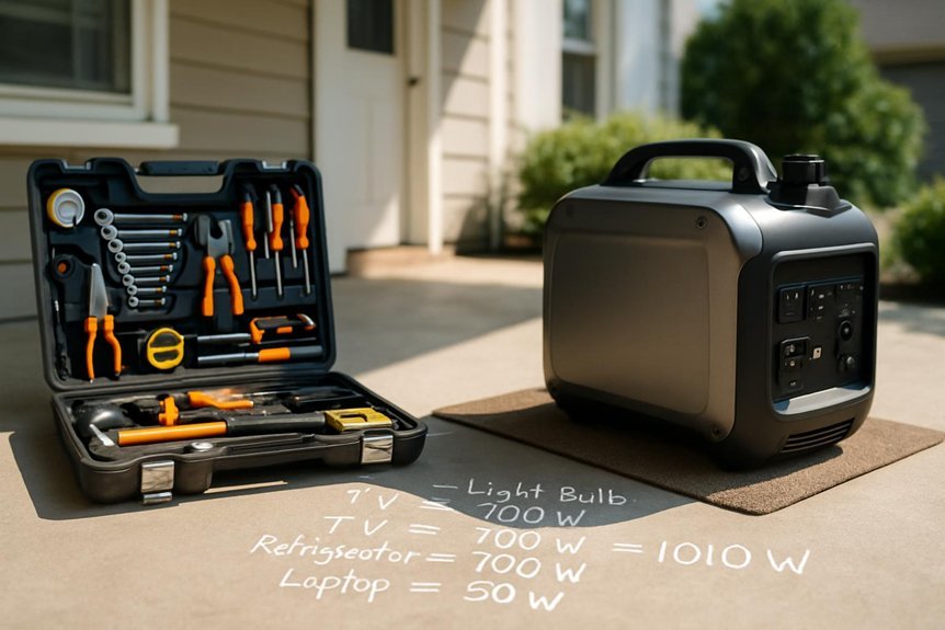 home load calculation for generators