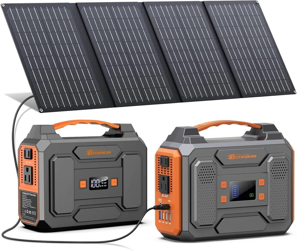 Portable Solar Power Generator with Panel, 300W Power Station with Portable Solar Panel 40W, 110V AC Outlet Camping 100W Solar Power Bank Battery Pack for Laptop Smart Device RV Outdoor Power Outage Portable Solar Power Generator with Panel, 300W Power Station with Portable Solar Panel 40W, 110V AC Outlet Camping 100W Solar Power Bank Battery Pack for Laptop Smart Device RV Outdoor Power Outage