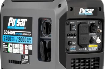 Pulsar 2,300W Portable Gas-Powered Quiet Inverter Generator for Home Emergency Backup, Parallel Capability, With USB Outlet, Long Run Time, GX230N