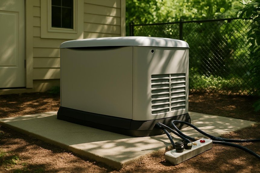 stable outdoor generator placement for ventilation