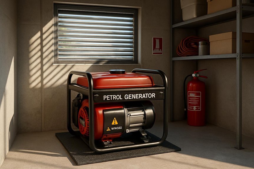 well ventilated fire safe storage