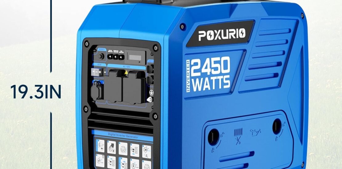 2450-Watt Portable Inverter Generator for Home Use, Super Quiet Small 120V Gas Generator for Camping, 1.6 Gallon Gas Tank for 8.3 Hours Use, EPA Compliant 2450-Watt Portable Inverter Generator for Home Use, Super Quiet Small 120V Gas Generator for Camping, 1.6 Gallon Gas Tank for 8.3 Hours Use, EPA Compliant