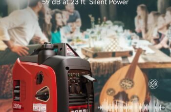 2500W Portable Generator Super Quiet Inverter Generator Ultra Lightweight for Home Backup Outdoor Camping, CO Sensor Protect, EPA, ECO Mode