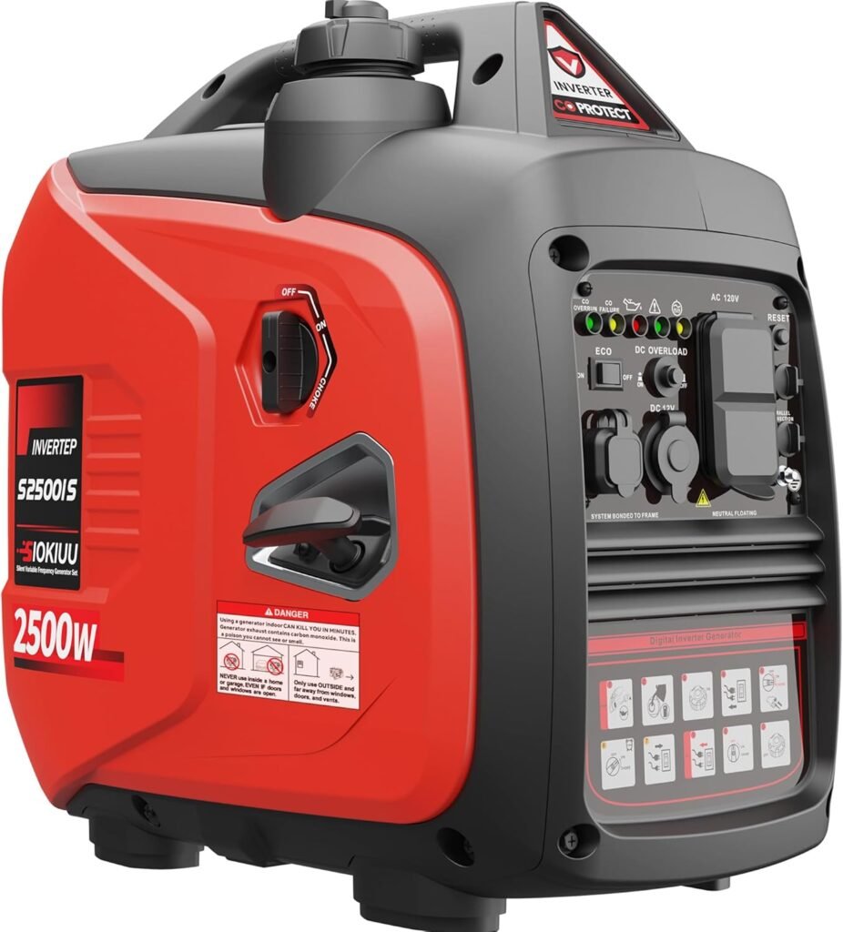 2500W Portable Generator Super Quiet Inverter Generator Ultra Lightweight for Home Backup Outdoor Camping, CO Sensor Protect, EPA, ECO Mode 2500W Portable Generator Super Quiet Inverter Generator Ultra Lightweight for Home Backup Outdoor Camping, CO Sensor Protect, EPA, ECO Mode