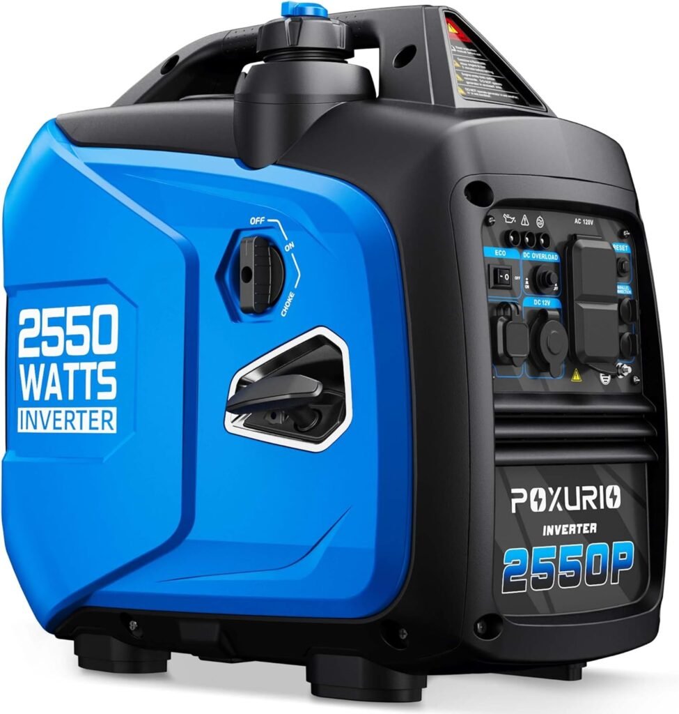 2550-Watt Portable Inverter Generator for Home Use, 1.06Gallon Large Fuel Tank Up to Hours Use, 120V Gas Powered Generator Super Quiet - EPA Compliant-Red 2550-Watt Portable Inverter Generator for Home Use, 1.06Gallon Large Fuel Tank Up to Hours Use, 120V Gas Powered Generator Super Quiet - EPA Compliant-Red