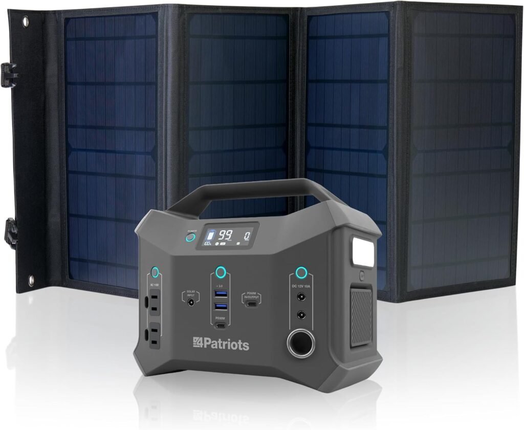 4Patriots Patriot Power Sidekick: Mini Solar Generator Powers Phones, Laptops,  CPAP with 40W Solar Panel