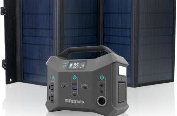 4Patriots Patriot Power Sidekick: Mini Solar Generator Powers Phones, Laptops, & CPAP with 40W Solar Panel