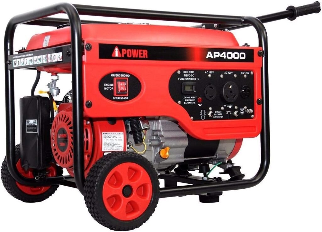 A-iPower 4600W RV-Ready Quiet Portable Inverter Generator Gas Powered, Ultra-lightweight Open Frame Power Supply for Tailigating/Home Backup, CO Sensor A-iPower 4600W RV-Ready Quiet Portable Inverter Generator Gas Powered, Ultra-lightweight Open Frame Power Supply for Tailigating/Home Backup, CO Sensor