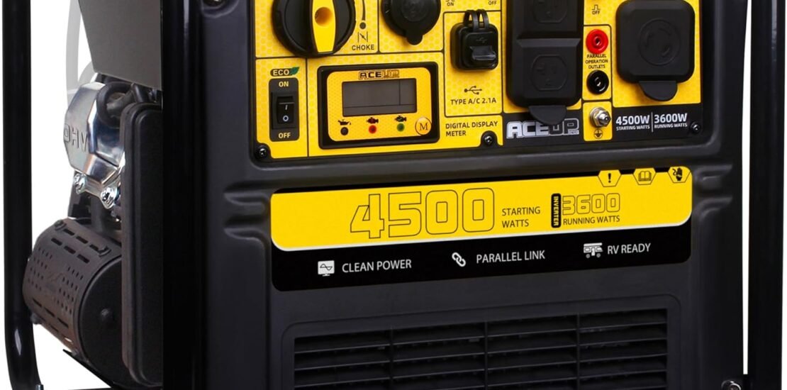 Aceup Energy 4500 Watt Inverter Generator 223CC, Gas Powered Generator for Home Use, Camping, EPA Compliant