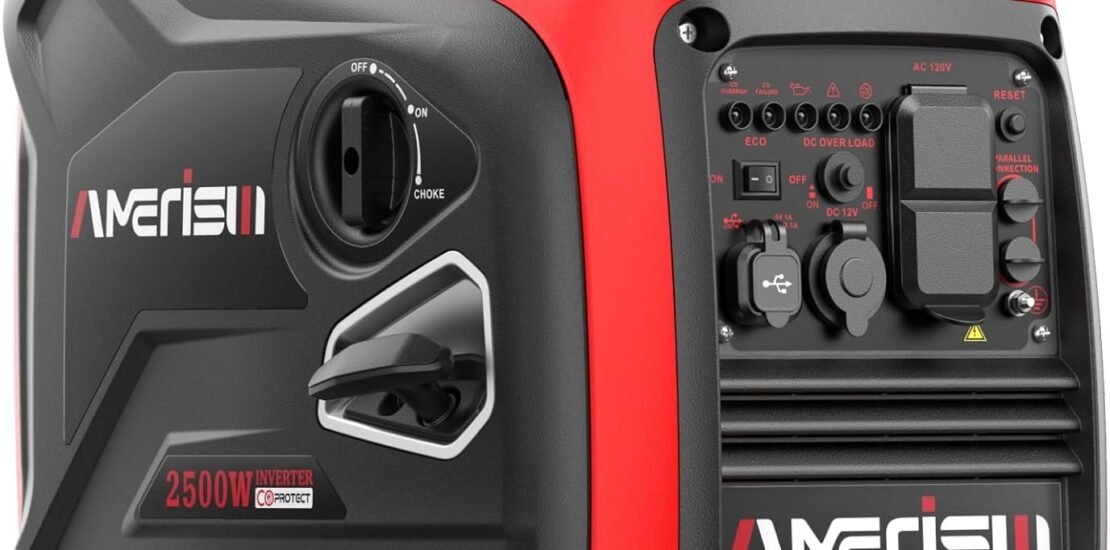 AMERISUN 2500W Gas Powered Portable Inverter Generator, Quiet Generator with CO Sensor, EPA Compliant for Camping, Home Backup, Emergency, Tailgating AMERISUN 2500W Gas Powered Portable Inverter Generator, Quiet Generator with CO Sensor, EPA Compliant for Camping, Home Backup, Emergency, Tailgating