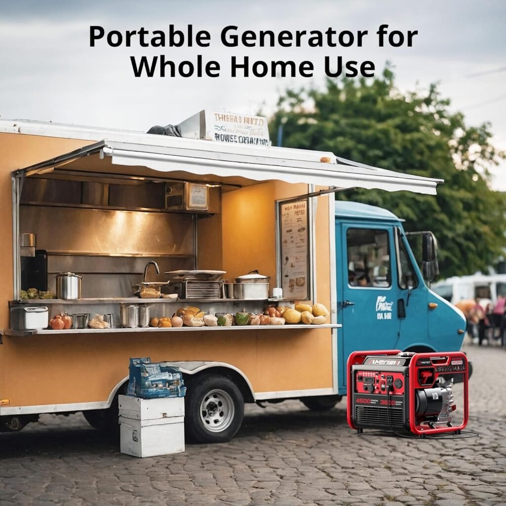 AMERISUN Portable Inverter Generator 4500W, Gas Powered, CO-Sensor, Lightweight Quiet for Home Use and Emergency Backup, Camping, EPA Compliant AMERISUN Portable Inverter Generator 4500W, Gas Powered, CO-Sensor, Lightweight Quiet for Home Use and Emergency Backup, Camping, EPA Compliant