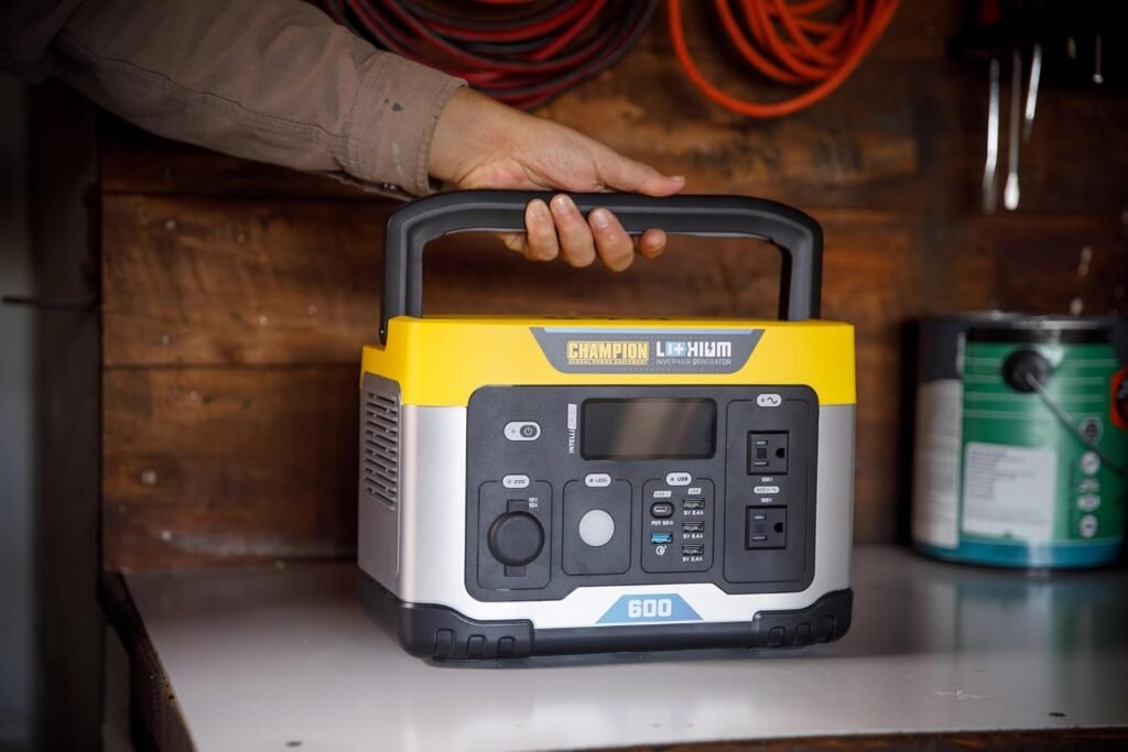 Champion Power Equipment 579-Wh Power Station/600-Watt Portable Lithium-Ion Battery Solar Generator Champion Power Equipment 579-Wh Power Station/600-Watt Portable Lithium-Ion Battery Solar Generator