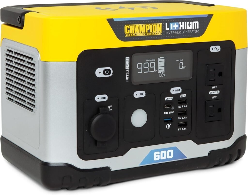 Champion Power Equipment 579-Wh Power Station/600-Watt Portable Lithium-Ion Battery Solar Generator Champion Power Equipment 579-Wh Power Station/600-Watt Portable Lithium-Ion Battery Solar Generator