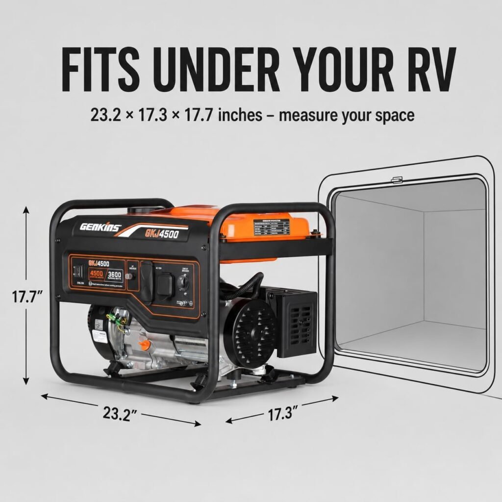 Genkins Watt Portable Generator Stroke cc Engine Gas Powered Open Frame