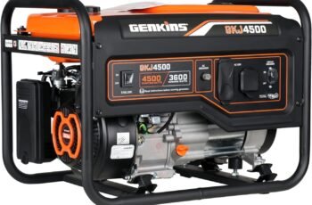 Genkins 4500 Watt Portable Generator 4 Stroke 223 cc Engine Gas Powered Open Frame