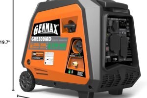 GENMAX Portable Generator, 3500W Super Quiet Gas or Propane Powered Engine with Parallel Capability, Manual start，Ideal for Camping Travel Outdoor.EPA Compliant