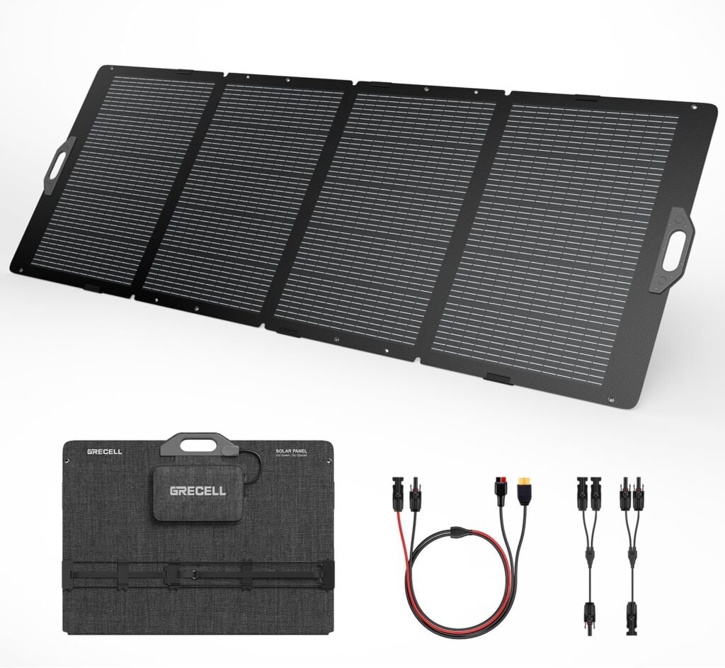 GRECELL 350W Portable Solar Panel for Power Station Generator, Foldable Solar Panel, 37.4V High-Efficiency Solar Charger 350W Power Backup with XT60/Anderson Output for Outdoor Van Camper Off-Grid GRECELL 350W Portable Solar Panel for Power Station Generator, Foldable Solar Panel, 37.4V High-Efficiency Solar Charger 350W Power Backup with XT60/Anderson Output for Outdoor Van Camper Off-Grid