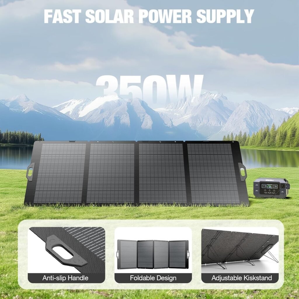 GRECELL 350W Portable Solar Panel for Power Station Generator, Foldable Solar Panel, 37.4V High-Efficiency Solar Charger 350W Power Backup with XT60/Anderson Output for Outdoor Van Camper Off-Grid GRECELL 350W Portable Solar Panel for Power Station Generator, Foldable Solar Panel, 37.4V High-Efficiency Solar Charger 350W Power Backup with XT60/Anderson Output for Outdoor Van Camper Off-Grid