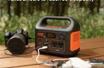 Jackery Portable Power Station Explorer 300 with 16.4 Ft Extension Cable, 292Wh Backup LiFePO4 Battery, Solar Generator for Outdoors Camping Travel Hunting Blackout (Solar Panel Optional)