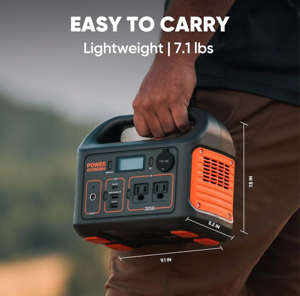 Jackery Portable Power Station Explorer with 16.4 Ft Extension Cable, 292Wh Backup LiFePO4 Battery, Solar Generator for Outdoors Camping Travel Hunting Blackout (Solar Panel Optional)
