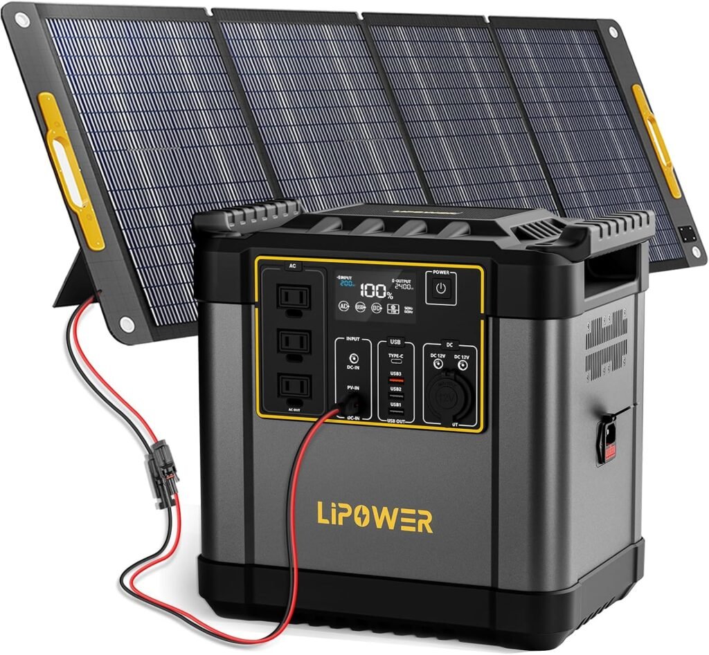 Lipower 1200W Portable Power Station, 1075Wh Solar Powered Generator AC Outlets(2000W Peak) with PD USB Ports, Electric Generator for Camping, Power Supply, Home Use, Emergency, Road Trip Lipower 1200W Portable Power Station, 1075Wh Solar Powered Generator AC Outlets(2000W Peak) with PD USB Ports, Electric Generator for Camping, Power Supply, Home Use, Emergency, Road Trip