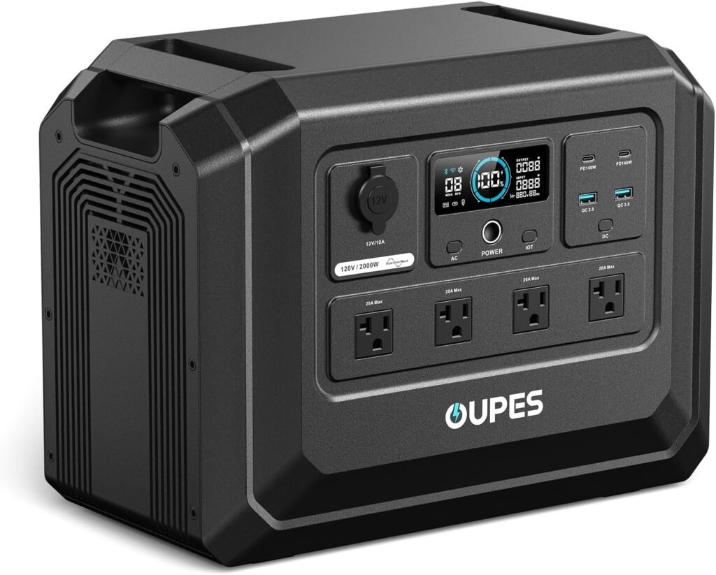 OUPES Mega Lite Portable Power Station 1024Wh, 2000W AC Outlets (4500W Peak), LiFePO4 Battery Solar Generator, 0-100% AC Charge in Mins, 140W PD, UPS for Home Backup, Outdoor Camping, RV Off-Grid OUPES Mega Lite Portable Power Station 1024Wh, 2000W AC Outlets (4500W Peak), LiFePO4 Battery Solar Generator, 0-100% AC Charge in Mins, 140W PD, UPS for Home Backup, Outdoor Camping, RV Off-Grid