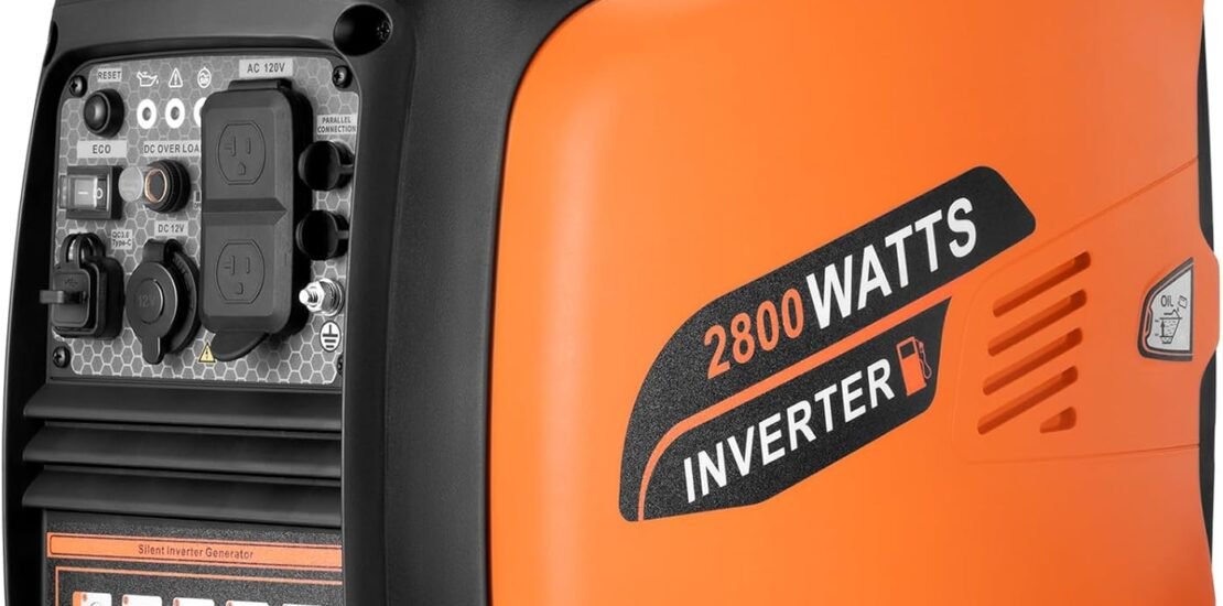 Oxseryn 2800-Watts Portable Inverter Generator, Gas Generators for Home Use, Camping, Super Quiet Emergency Home Backup, with Fuel Shut Off, 1.1Gal Fuel Tank, 39Lbs, EPA Compliant