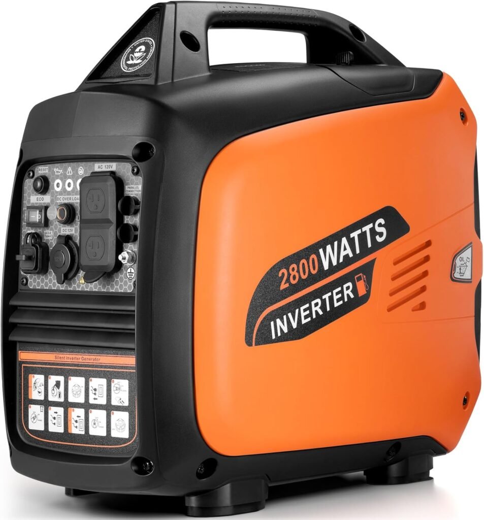 Oxseryn 2800-Watts Portable Inverter Generator, Gas Generators for Home Use, Camping, Super Quiet Emergency Home Backup, with Fuel Shut Off, 1.1Gal Fuel Tank, 39Lbs, EPA Compliant Oxseryn 2800-Watts Portable Inverter Generator, Gas Generators for Home Use, Camping, Super Quiet Emergency Home Backup, with Fuel Shut Off, 1.1Gal Fuel Tank, 39Lbs, EPA Compliant