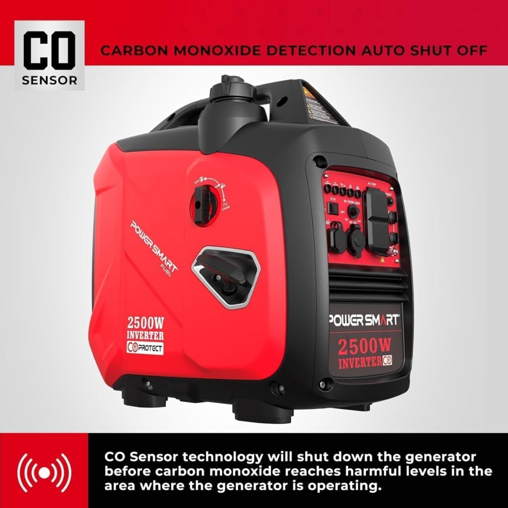 PowerSmart 2500-Watt Gas Powered Portable Inverter Generator, CO Sensor, Super Quiet for Camping, Home Emergency Use, EPA Compliant Version PowerSmart 2500-Watt Gas Powered Portable Inverter Generator, CO Sensor, Super Quiet for Camping, Home Emergency Use, EPA Compliant Version