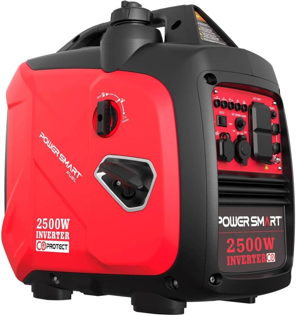 PowerSmart 2500-Watt Gas Powered Portable Inverter Generator, CO Sensor, Super Quiet for Camping, Home Emergency Use, EPA Compliant Version PowerSmart 2500-Watt Gas Powered Portable Inverter Generator, CO Sensor, Super Quiet for Camping, Home Emergency Use, EPA Compliant Version