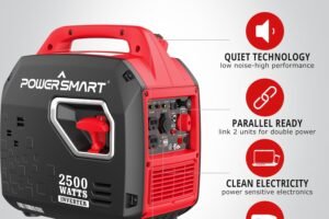 PowerSmart 2500-Watt Portable Inverter Generator with Super Quiet for Camping