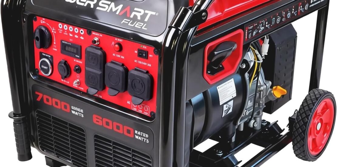 PowerSmart 4300W Portable Inverter Generator, 3500W Rated, 223cc 4-Stroke Gas Powered Engine, Pure Sine Wave for Sensitive Electronics, RV Ready with 30A Outlet, Home Backup, Camping, Emergency
