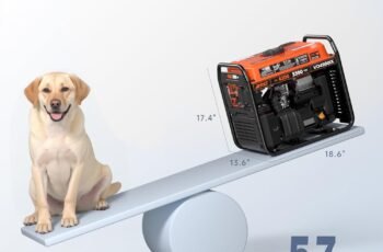 Inverter Generator 4200W, Portable Generator Gas Powered with Long Runtime, CO Sensor, Low Oil Shutoff, Quiet Running, Open Frame Power Supply for Home Use, RV, Camping, Worksite