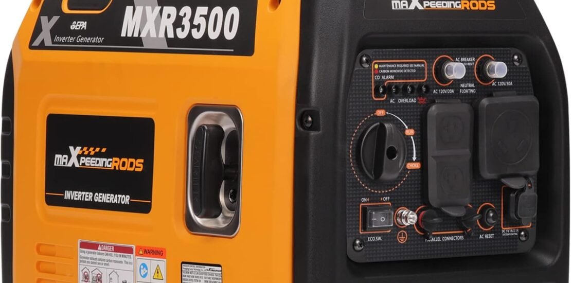 MaXpeedingrods 4000 Watt Portable Inverter Generator Gas Powered, with CARB Compliant, App Remote Data Monitor, Compact and Lightweight for Outdoor Camping, Family Power Failure in Extreme Weather