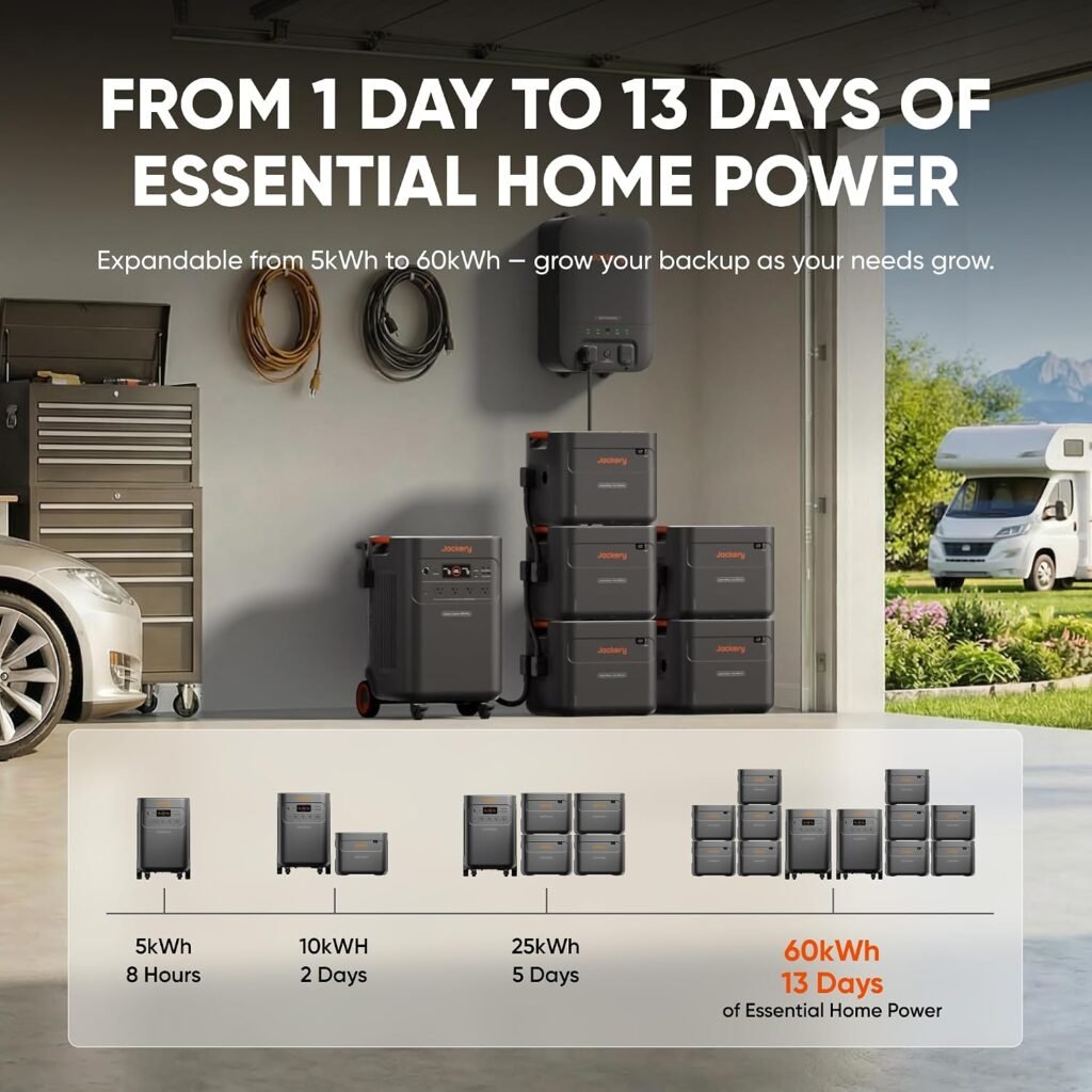 Jackery Solar Generator Plus Portable Power Station, 5040Wh LiFePO4, 7200W 120V/240V AC Output, Expandable to 60kWh, Essential Home Backup for Power Outages (Solar Panel Optional) Jackery Solar Generator Plus Portable Power Station, 5040Wh LiFePO4, 7200W 120V/240V AC Output, Expandable to 60kWh, Essential Home Backup for Power Outages (Solar Panel Optional)