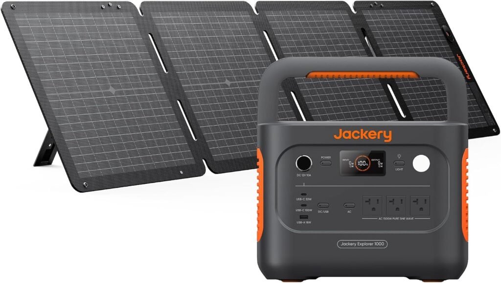 Jackery Solar Generator v2 and 100W Solar Panel,1070Wh,1500W AC Jackery Solar Generator v2 and 100W Solar Panel,1070Wh,1500W AC