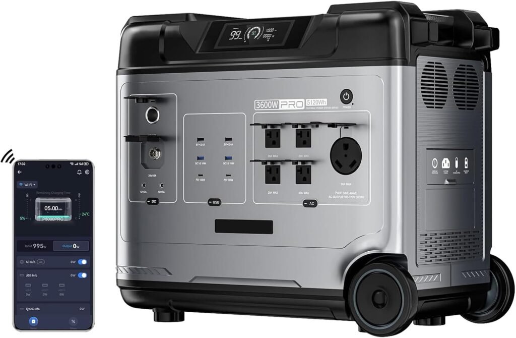 P5000 Pro 5120Wh Portable Power Station, 3600W Solar Generator P5000 Pro 5120Wh Portable Power Station, 3600W Solar Generator
