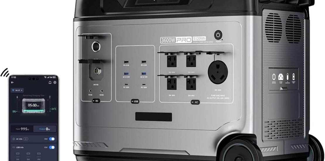 P5000 Pro 5120Wh Portable Power Station, 3600W Solar Generator P5000 Pro 5120Wh Portable Power Station, 3600W Solar Generator